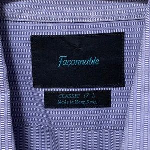 French Cuff Blue Façonnable Button Down
